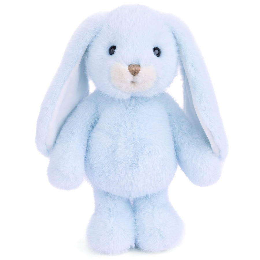 Bukowski Design Jumpy Bunny Kosedyr – myk kaninbamse i himmelblå plysj, 30 cm