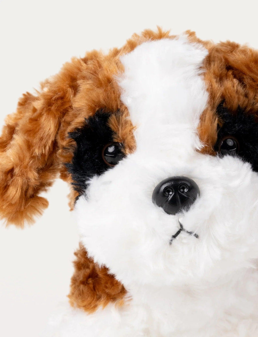 Teddykompaniet Teddy Dogs Hvit Hund Kosedyr – nærbilde av ansikt med store øyne