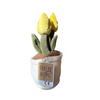 Take Me Home Plysjtulipan i Potte – dekorativ myk tulipan i potte, 27 cm, 3 varianter
