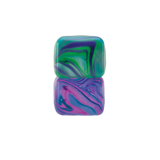NeeDoh Nice Cube Swirl Stresskube – seig stresskube med spiralmønster, assorterte farger