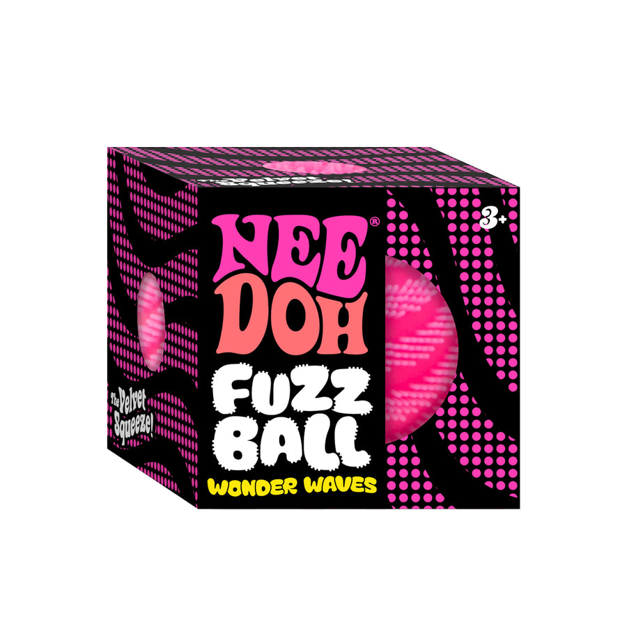 NeeDoh Fuzz Ball Wonder Waves – myk stressball med bølgemønster, 5 varianter