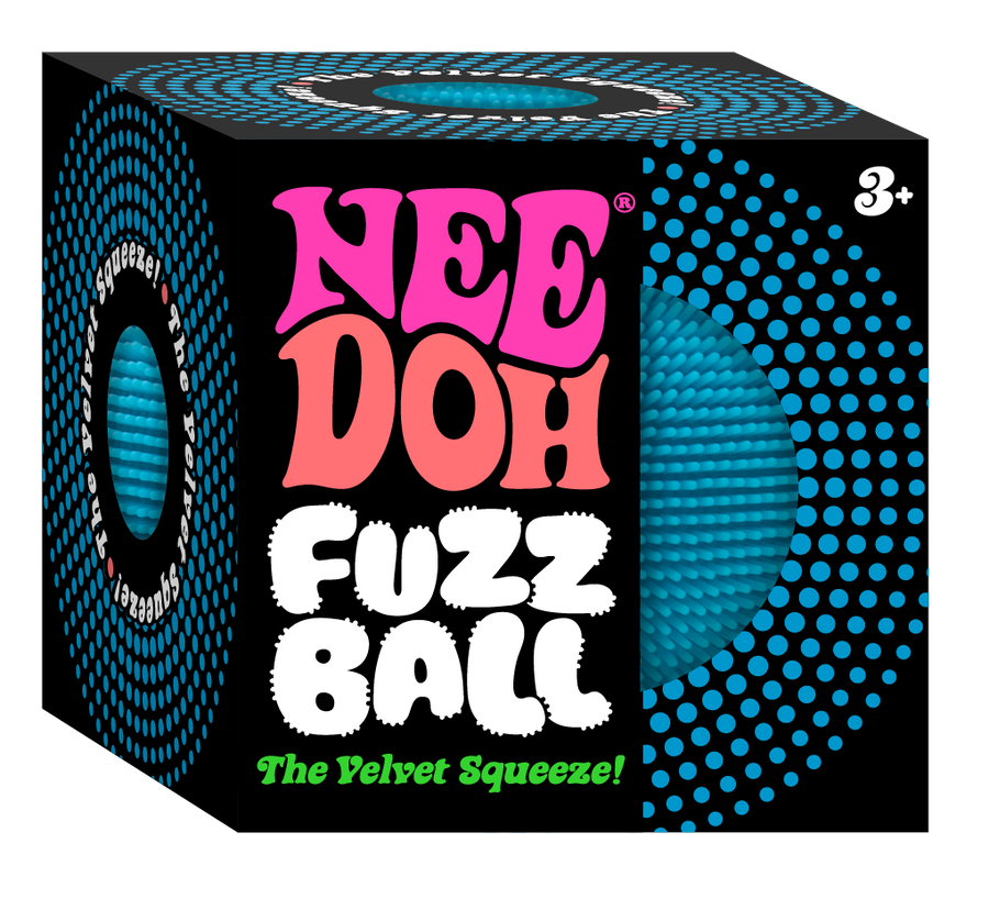 NeeDoh Fuzz Ball Classic – klassisk myk stressball med ullete overflate, 5 varianter