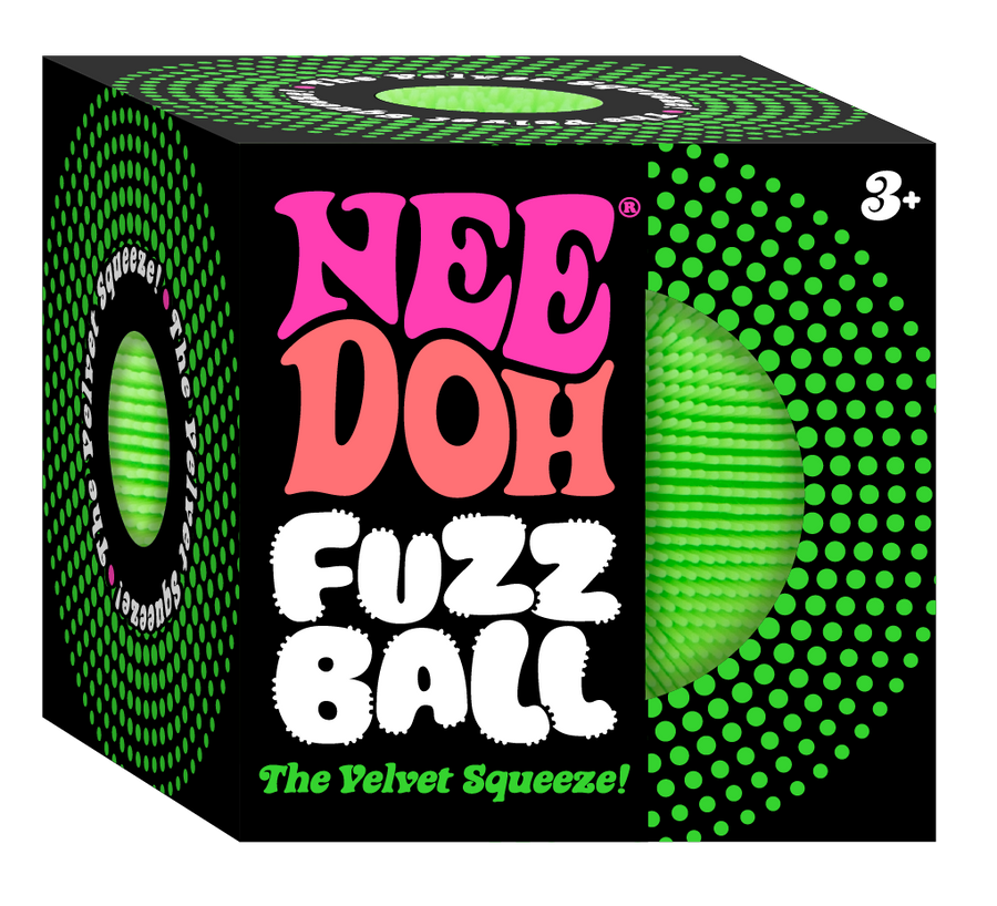 NeeDoh Fuzz Ball Classic – sidevisning av klassisk fuzz-stressball