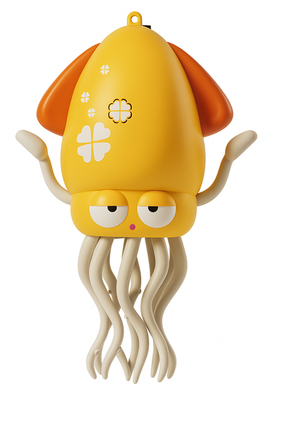 Dancing Squid Yellow | Trend Toys - Bamsedyra AS