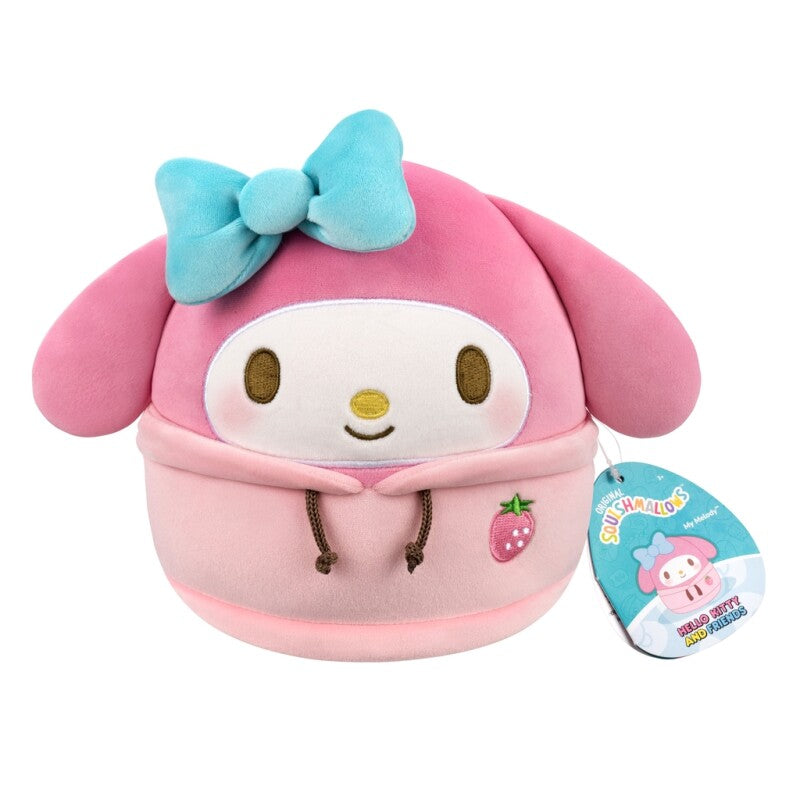 Squishmallows Hello Kitty Hoodie 20 cm – offisiell Hello Kitty Squishmallow med hettegenser-design