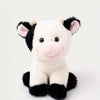 Sittende svart-hvit ku kosedyr fra Teddykompaniet Teddy Farm 18 cm