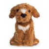 Living Nature Labradoodle Hundekosedyr Brun – naturtro labradoodle med brun krøllet plysj-pels og livaktig uttrykk