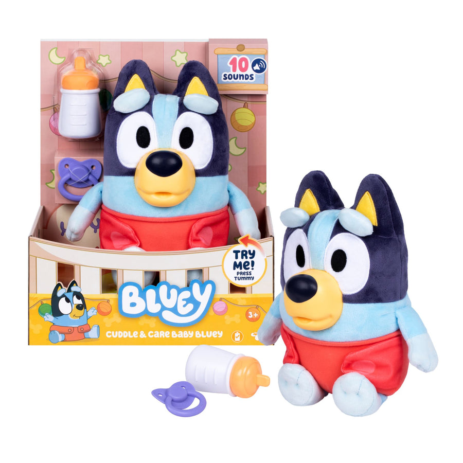 Bluey Baby bamse med lyd 25 cm Display View - Bamsedyra AS