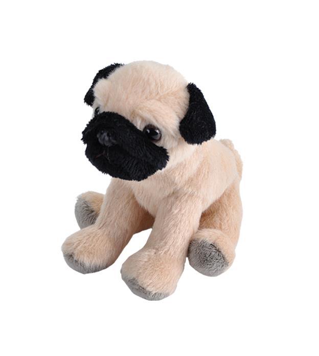 Wild Republic Pocketkins Eco Hund Kosedyr – nærbilde av miniatyr hundekosedyr detaljer
