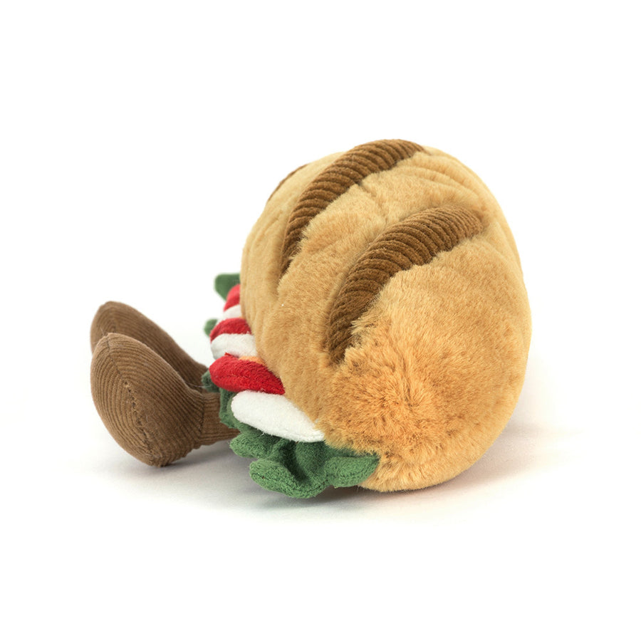 Jellycat | Amuseables Caprese Baguette | Beige/Rød/Grønn | 12 cm Detail - Bamsedyra AS