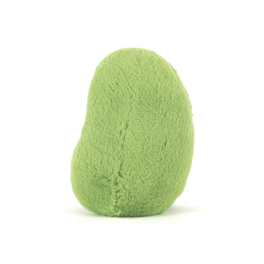 Jellycat Soyella Edamame Bean detalj – nærbilde av ansikt