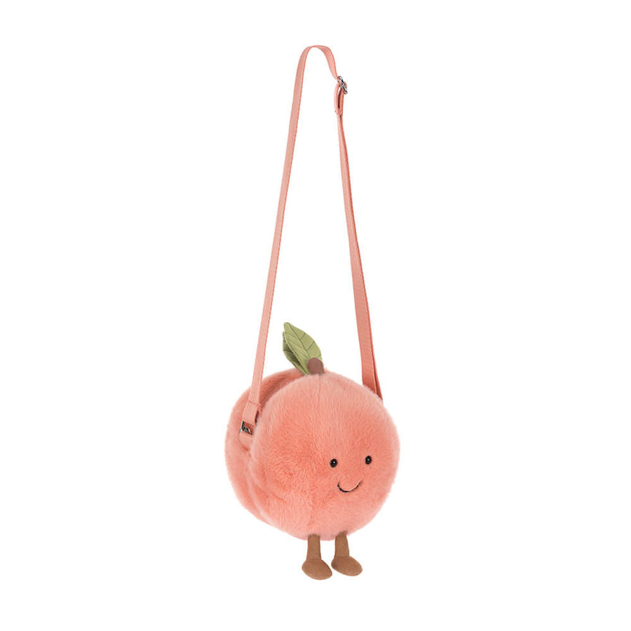 Jellycat | Amuseables Peach Shoulder Bag | Fersken | ca. 20 cm - Bamsedyra AS