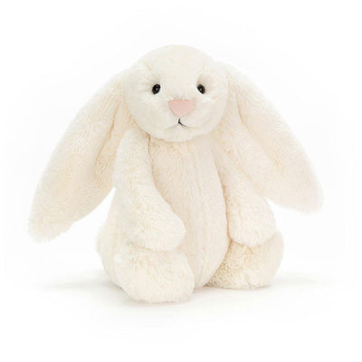 Jellycat Bashful Bunny Cream Original – klassisk kremhvit kaninbamse med lange ører og broderte øyne