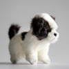 Hansa Creation Shih Tzu Teacup – naturtro hvit og brun Shih Tzu hundebamse med lang pels