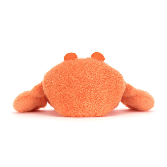 Jellycat Pinchsnap Crab – terrakottafarget krabbe-kosedyr i kordfløyel med store klør, 20 cm