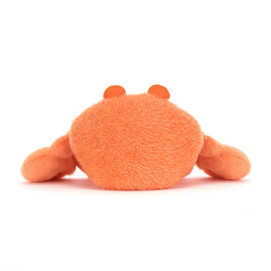 Jellycat Pinchsnap Crab sett forfra – terrakotta krabbe med store klør