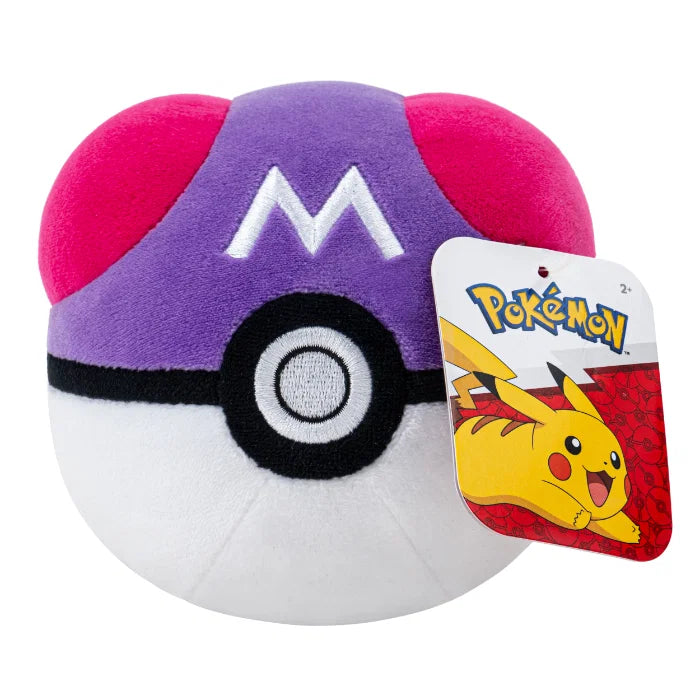 Pokéball plysj samling – Masterball og Pokéball i myk plysj, offisiell Pokémon, 10 cm