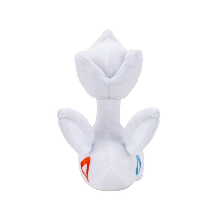 Togetic Pokémon kosedyr sett fra siden – hvit plysj med fargerike trekantmønstre og vinger, 20 cm