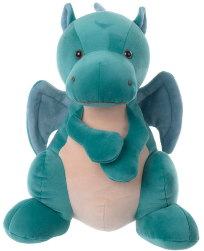 Bukowski Design The Big Drago Kosedyr – stor drage-bamse i teal grønn, 35 cm