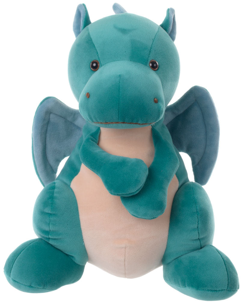 Bukowski Design The Big Drago Kosedyr – stor drage-bamse i teal grønn, 35 cm