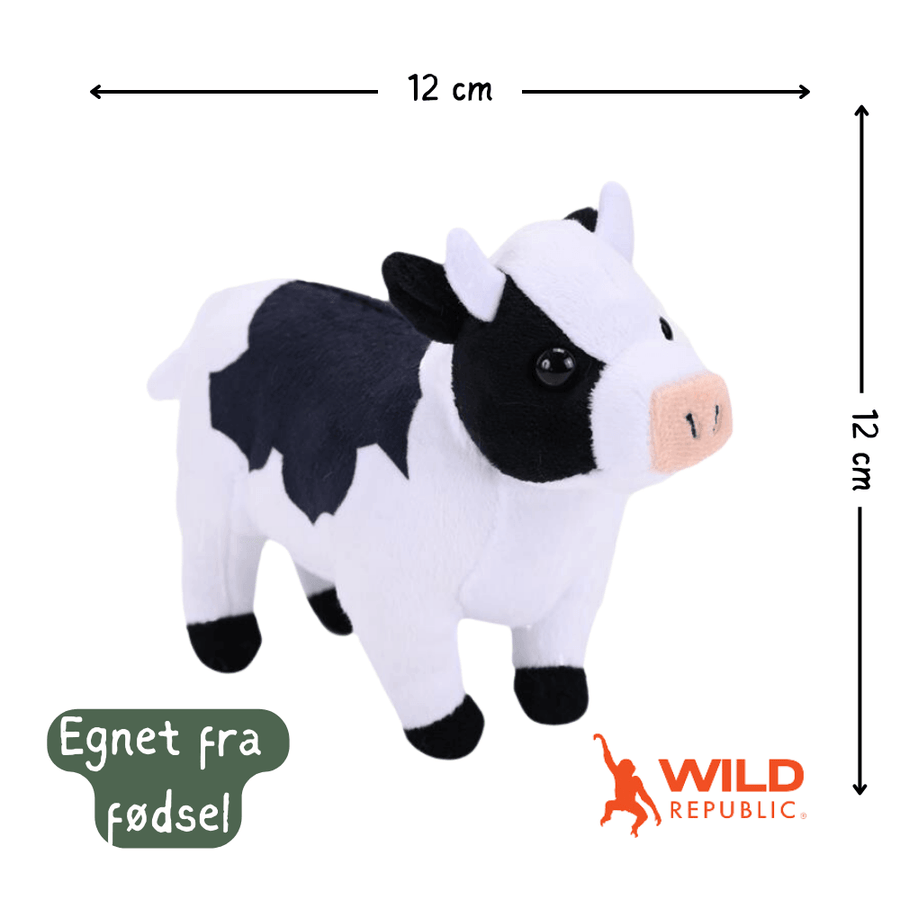 Wild Republic Pocketkins Eco Bondegårdsdyr Bamser – hest, ku og hane varianter i mini-størrelse