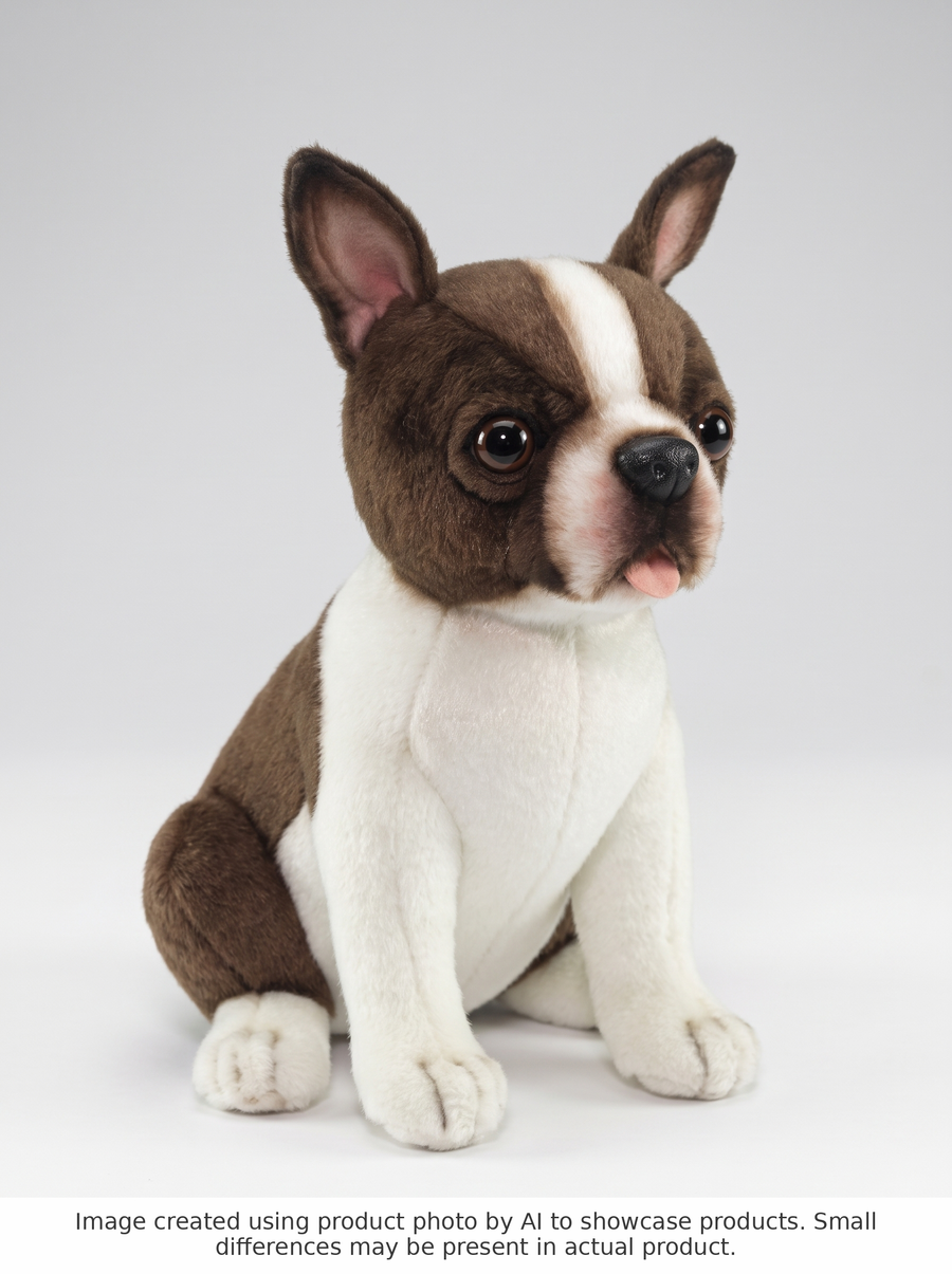 Boston Terrier Kosedyr Hansa Creation - AI-generated studio photo, three-quarter angle