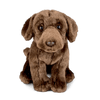 Living Nature Sjokoladelabrador Hundekosedyr – naturtro labrador med sjokoladebrun pels og vennlig ansikt, 29 cm