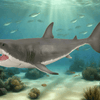 CollectA Megalodon Hai Figur Deluxe – naturtro megalodon med kraftige kjevetenner, 30 cm