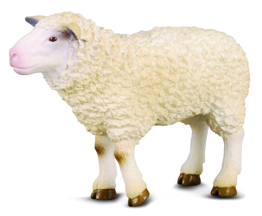 CollectA Sau Figur – naturtro sau figur med myk ull
