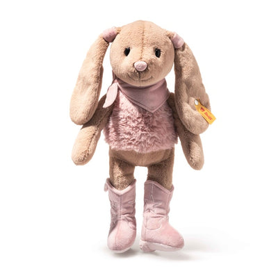 Steiff Cowgirl Hoppie Kanin Kosedyr – eventyrlysten kanin i cowgirl-kostyme, 32 cm