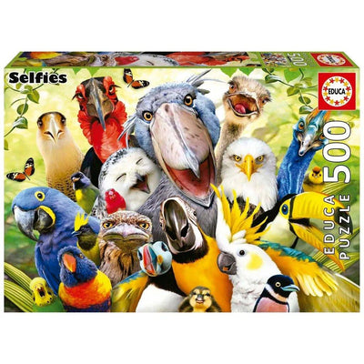 Educa Watch the Birdie Puslespill 500 brikker – fargerikt fugle-puslespill