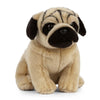 Living Nature Mops Hundekosedyr – naturtro mops med rynkete snute, store mørke øyne og beige pels