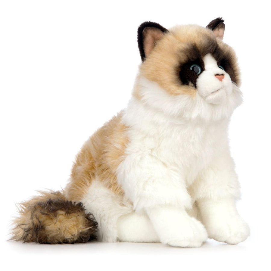 Living Nature Ragdoll Katt Kosedyr – sidevisning med harmonisk uttrykk og silkemyk plysj, 30 cm