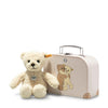Steiff Mila Teddybjørn i Koffert – søt beige bamse med sin reisekoffert, 21 cm