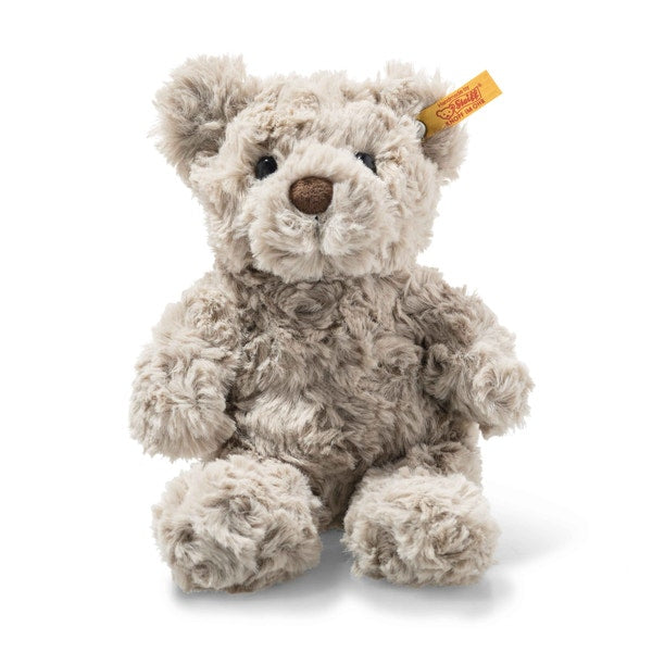 Steiff Honey Teddybjørn – moderne og sjarmerende lysegrå bamse i delikat plysj, 18 cm