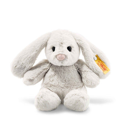 Steiff Hoppie Kanin Kosedyr – sjarmerende lysegrå kanin med lange floppy ører, 18 cm