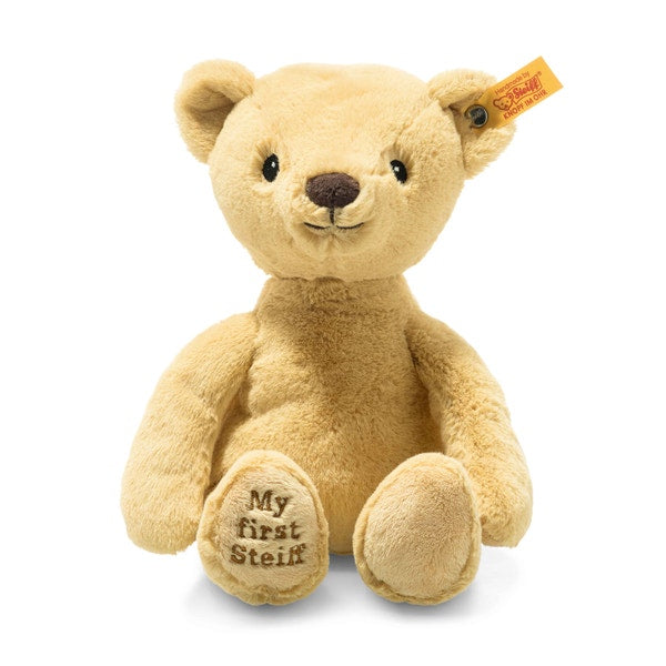 Steiff My First Teddybjørn – babybamse i beige ekstra myk plysj for de minste, 26 cm