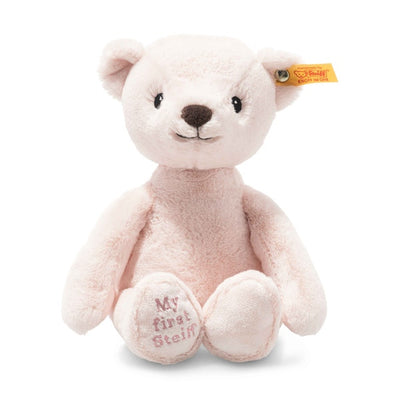 Steiff My First Teddybjørn – babybamse i rosa ekstra myk plysj for babyer, 26 cm