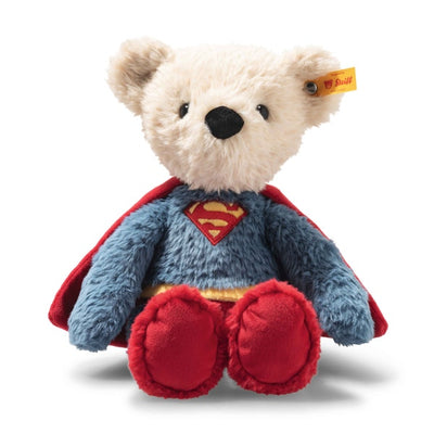Steiff Superman Teddybjørn – klassisk Steiff bamse i Superman-kostyme, 29 cm