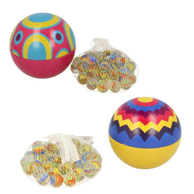 Tin Can of Marbles from Majigg - Classic Fun for All Ages | Explore the Joy of Timeless Toys! - Bamsedyra AS