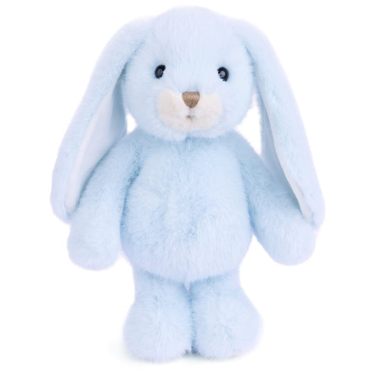 Bukowski Design Jumpy Bunny Kosedyr – myk kaninbamse i himmelblå plysj, 30 cm