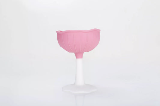 Mombella Mushroom Biteleke Rosa – silikon-soppformet biteleke for baby i rosa, 3+ måned