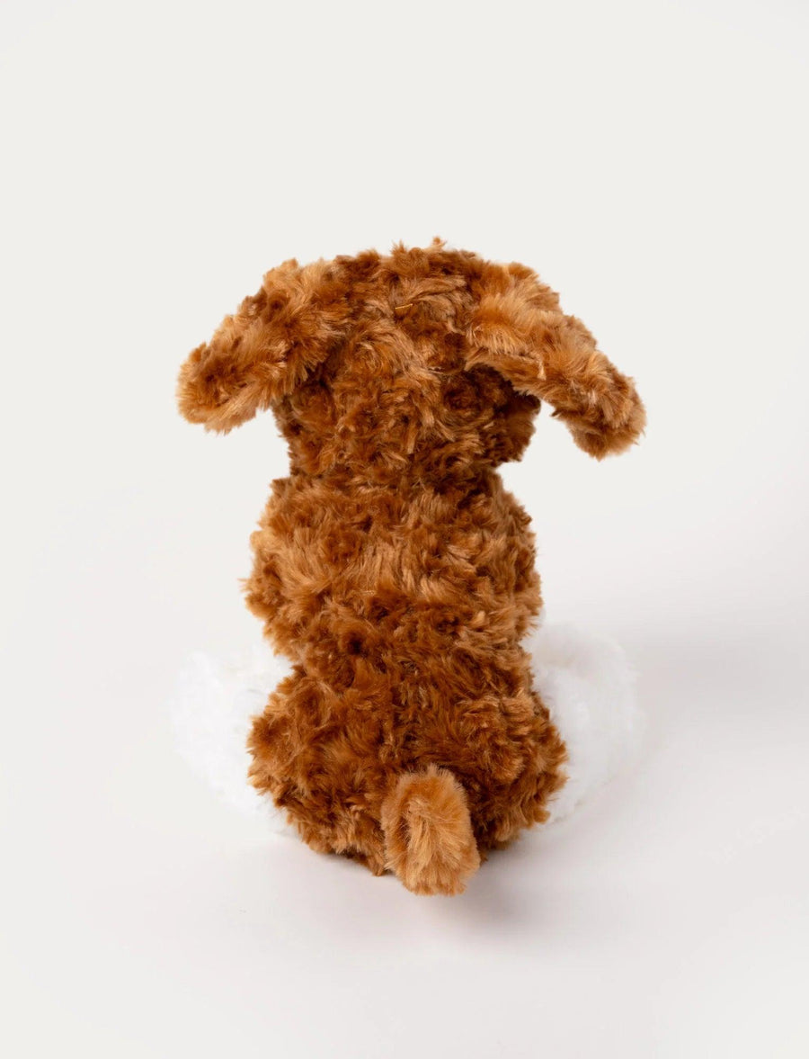 Teddykompaniet Teddy Dogs Hvit Hund Kosedyr – sidevisning med hvit pels og kompakt form
