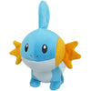 Pokémon Mudkip plysj kosedyr 20 cm – blå Mudkip med oransje kinnfinner, stor hode og liten hale