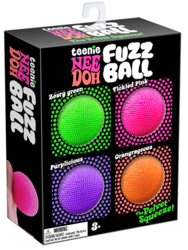 NeeDoh | Teenie Fuzz Ball | 4-Pack Front View - Bamsedyra AS