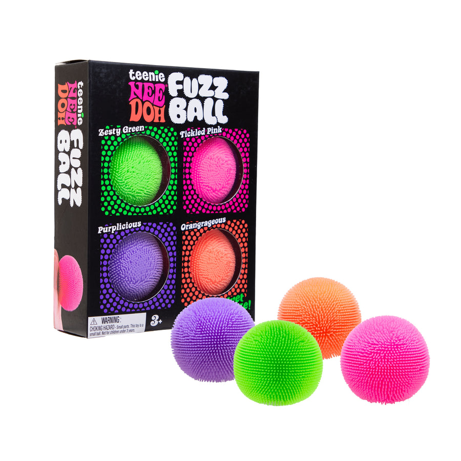 NeeDoh | Teenie Fuzz Ball | 4-Pack Top View - Bamsedyra AS