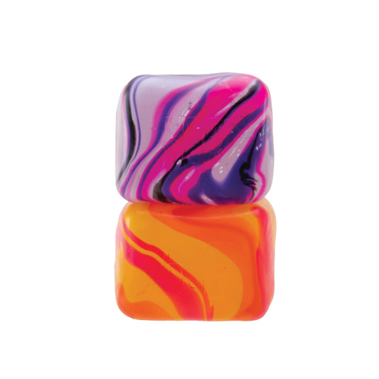 NeeDoh Nice Cube Swirl Stresskube – seig stresskube med spiralmønster, assorterte farger