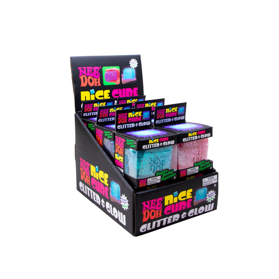 NeeDoh Nice Cube Glitter & Glow Close Up - Bamsedyra AS