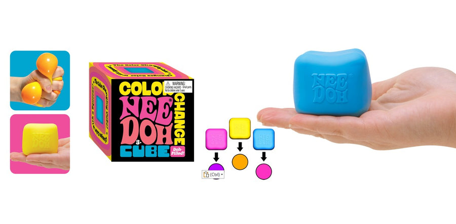 NeeDoh | Color Change Cube | 3 Asst. Feature - Bamsedyra AS