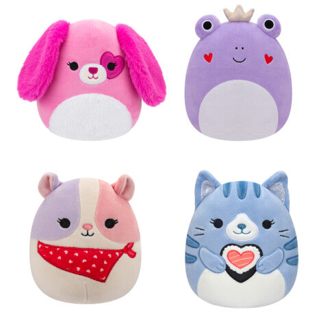 Squishmallows 19cm Hjerte Samling – søte hjerte-motiverte Squishmallows, 19 cm